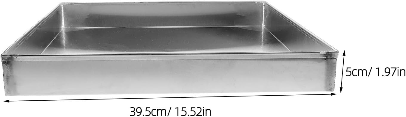 Planter Drip Tray: Rectangular Metal Plant Water Tray - Stainless Steel Flower Pot Saucer - Heavy Duty Drip Base for Indoor Plants Balcony Planters