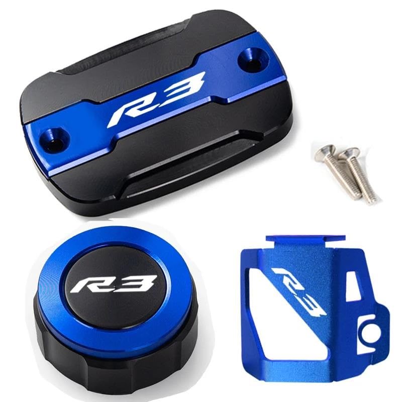 Tapa de tanque de combustible para YZFR3 2015-2020 en set azul de frenos delanteros y traseros