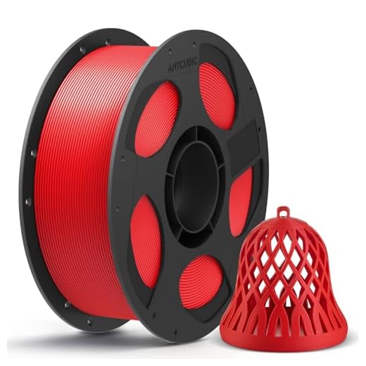 ⚡ ANYCUBIC PLA 3D Printer Filament, 3D Printing PLA Filament 1.75mm Dimensional Accuracy +/- 0.02mm, 1KG Reusable Spool (2.2 lbs), Texture Red