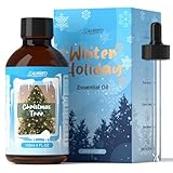 SALUBRITO Christmas Tree Essential Oil 4 Fl.Oz (120ml), Pure & Natural Fragrance Oils, Winter Essential Oil for Diffuser, Candle & Soap Making, Strong Scented Oil & Diffuser Oil