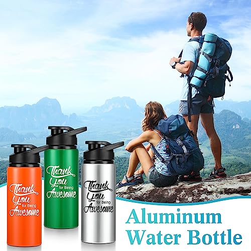 Tanlade 24 Pack Staff Employee Appreciation Gifts 20oz Aluminum Water Bottle Bulk Housekeeper Appreciation Thank You for Being Awesome Bottle with Snap Lid Thank You Gift for Coworker(Multicolor) - Image 5