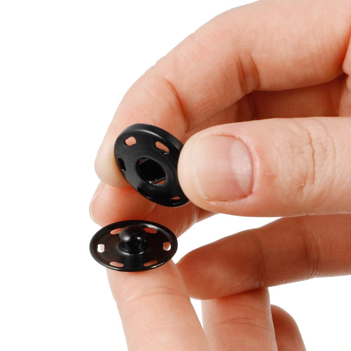 140 Set Bottoni A Pressione In Acciaio Inox - 4 Misure (8,5-16 Mm) Per Cucito Fai Da Te, Colore Argento - Foto 7