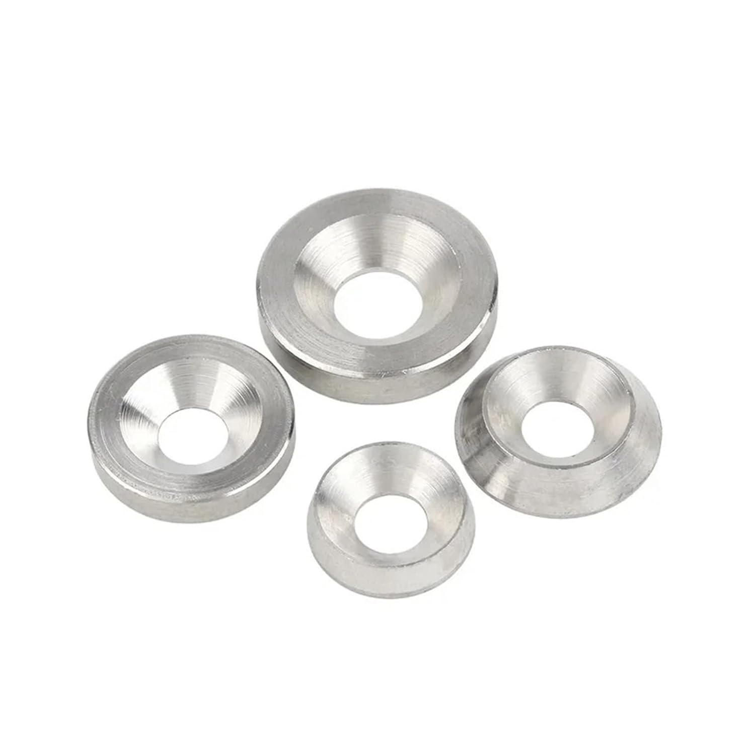 Conical Countersunk Washer A2/304 Stainless Steel Conical Washer Solid Countersunk Flat Bowl M3M4M5M6M8M10(Flat Type,M8x20x5.0mm-5pcs)
