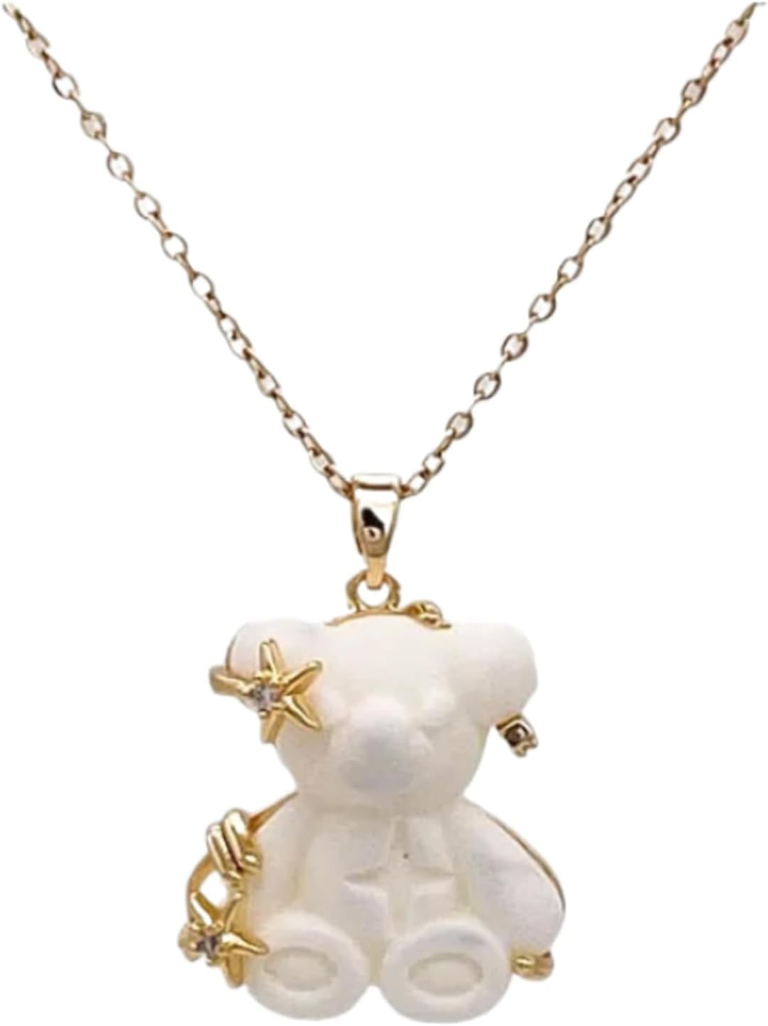 Collier accessoires bourse argent mignon panda et étoiles pour filles