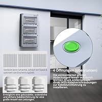 EYPINS Verteilerkasten Aufputz 3-Reihig 36 Module, Sicherungskasten IP65 Feuchtraum Aufputzverteiler, Unterverteilung Aufputz mit umlaufender Dichtung für Garten oder Außenbereichen – Ansicht 3