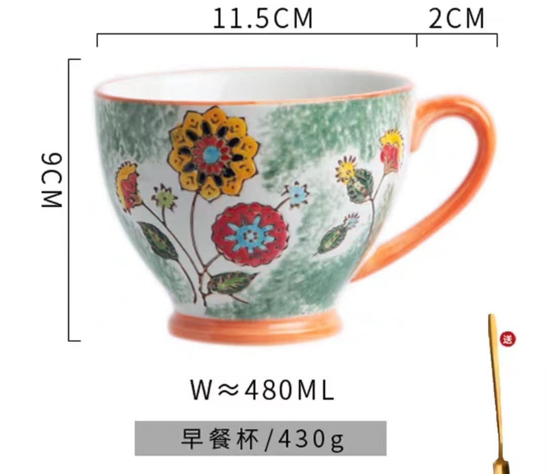 Filiżanka do herbaty, Kubek z porcelany Cupbone, Premium Ceramiczny Kubek Do Kawy Filiżanka Herbaty Filiżanka Wody, Kubek Ceramiczny Kubek Płatki Owsiane Śniadanie Kawa Butelka Mleka Kreatywny Ręcznie