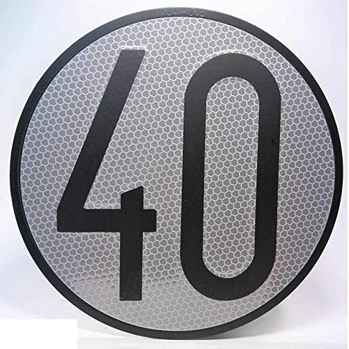 Disco de velocidad homologado reflectante para vehículos especiales 40 km/h. Obligatorio en vehículos agrícolas y maquinaria de obra.