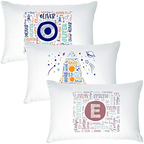 Personalized Initial, Animal Design Toddler Bed Pillowcases - Custom Decoration Baby Crib Pillow Covers For Sleeping - Customized Kids Organic Soft Cotton Covers For Nursery, Children's Room Gift- C04 #TOP1