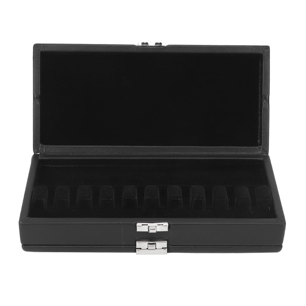 Oumefar Bassoon Reed Bassoon 20 × 10 × 5 2 Capas de Cuero Negro Funda de Lengüeta para 20 Lengüetas Caja a Prueba de Humedad Accesorios para Instrumentos Musicales