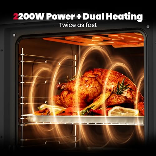 Image of GASLAND 24 Inch Electric Wall Oven with 5 Cooking Modes, 2.79 Cu.ft, 2200W | Knob Control, Removavle Triple-Layer Glass Door, Built-in Oven for Kitchen, Stainless Steel, ETL Certified