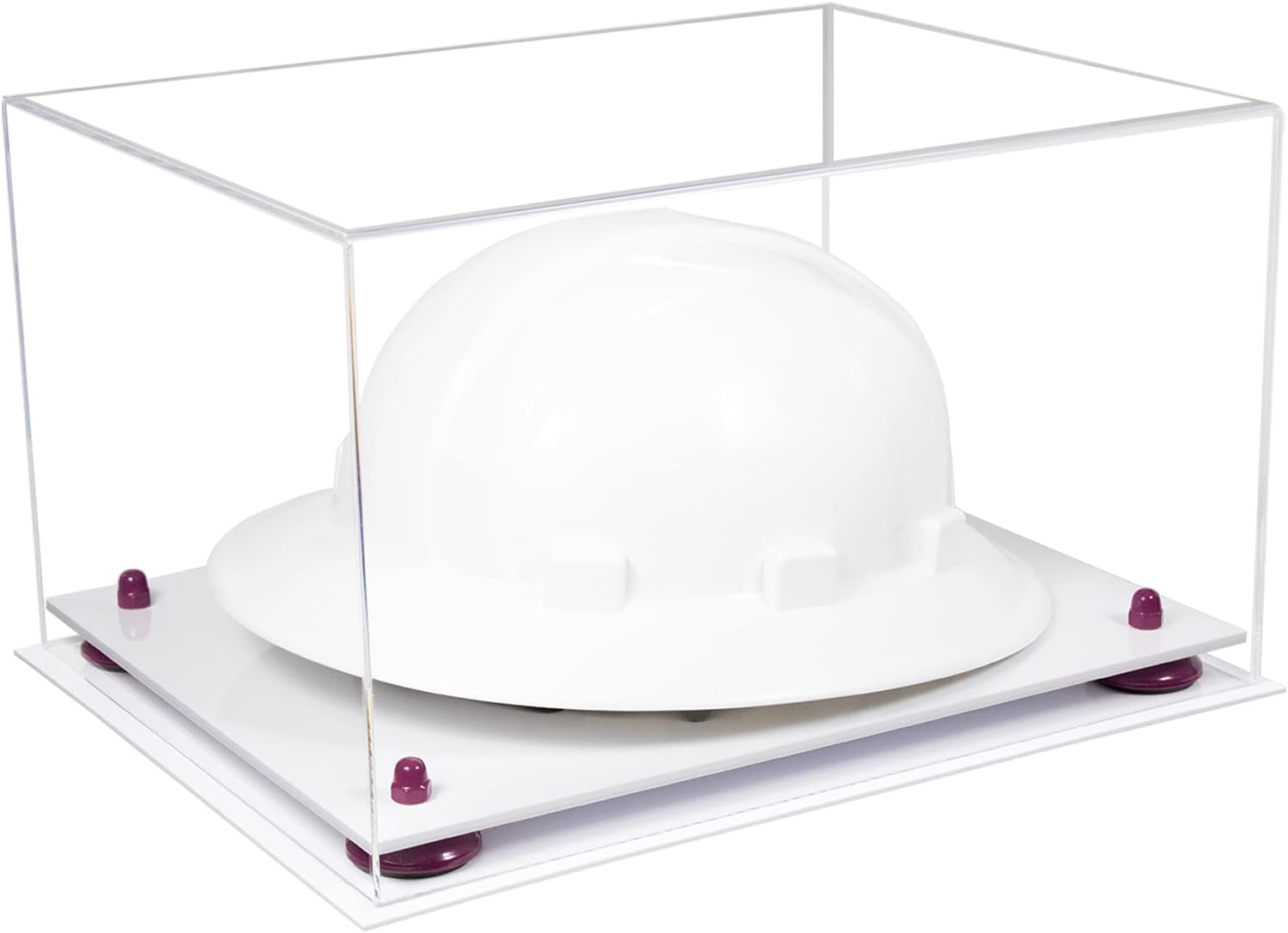 Better Display Cases Acrylic Large Helmet Hard Hat Display Case with Clear Case