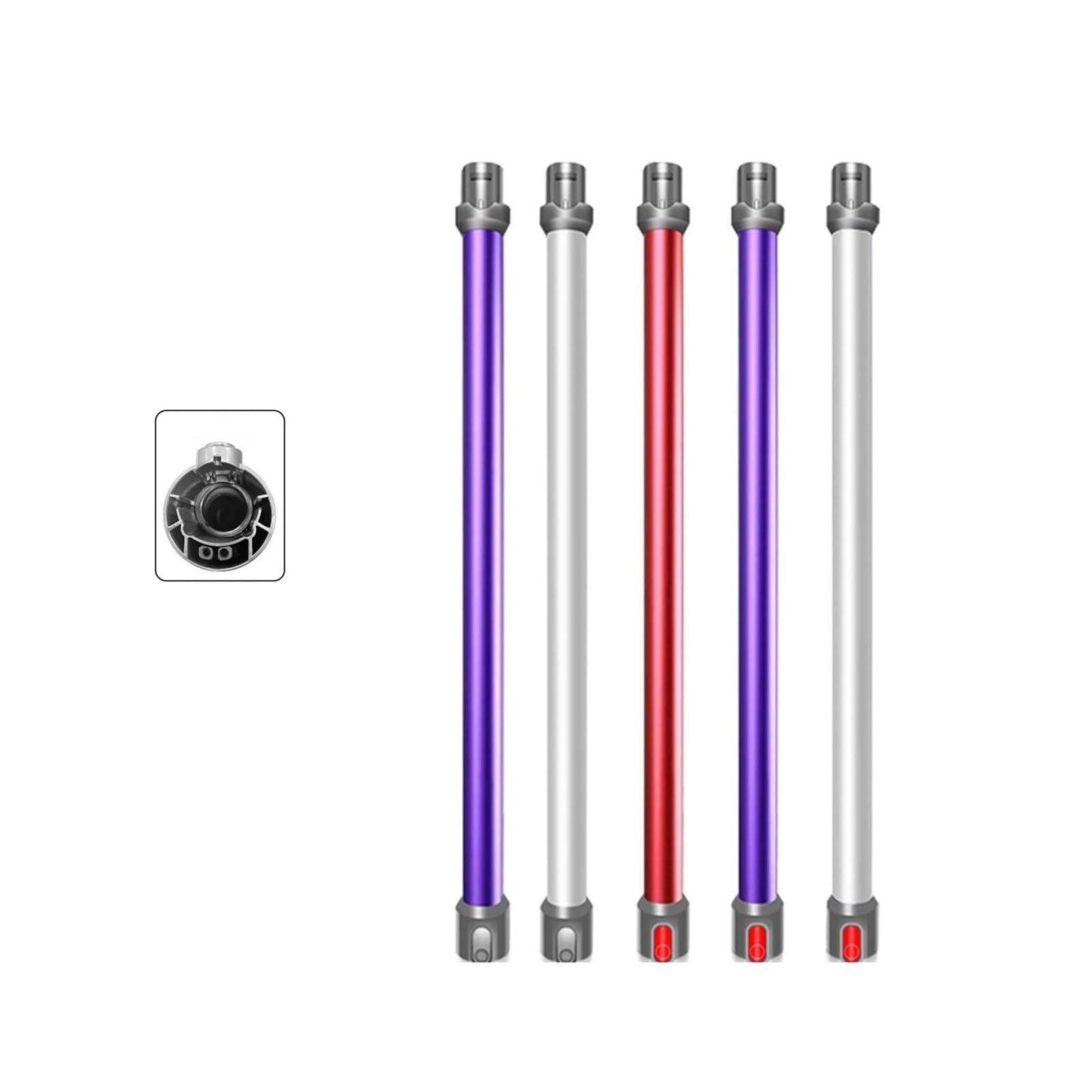 Baguette D'extension D'aspirateur, Compatible for Dyson, V6 DC45 DC58 DC59 DC62 DC61 Pièces De Rechange De Tube De Connecteur À Dégagement Rapide En Métal A/B/C(Purple)