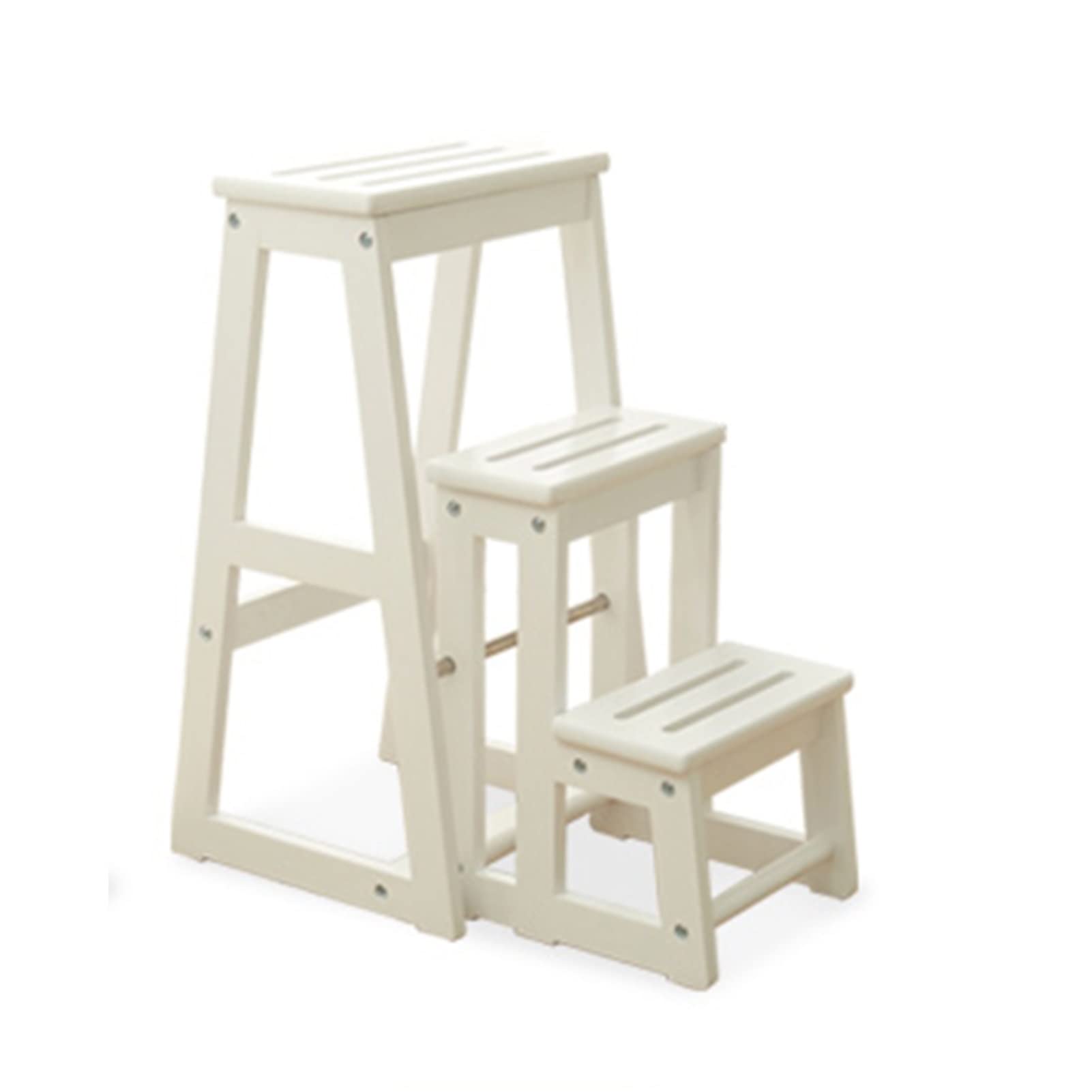 Tabouret échelle pliant en bois massif convertible pour maison