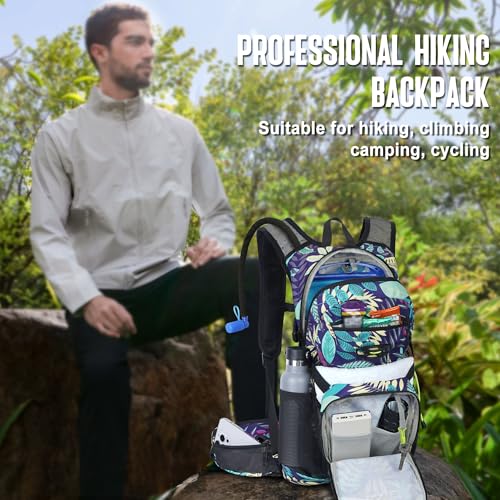 Image of N NEVO RHINO Hydration Backpack, 18L Multipurpose Hiking Backpack with 3L Water Bladder, Water Backpack Insulated Hydration Pack Ideal for Hiking and Cycling