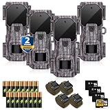 LynHawk 4 Pack Trail Camera with Night Vision Motion Activated Waterproof, Trail Cam 0.05s Trigger...