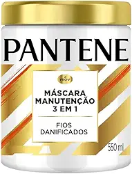 Pantene Máscara Capilar 3 em 1 - Manutenção Pró-Vitaminas Finalizador Selante Pontas Duplas e Secas, Tratamento de Revitaliização Intensa, Livre de Corantes, Sal e Sulfatos, 550ml