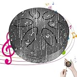 Rain Drum for Outside Garden Instrument,3 Inches 6 Notes Steel Tongue Rain Chime Drum,Waterproof Rain Drum for Camping,Meditation or Yoga (Black)
