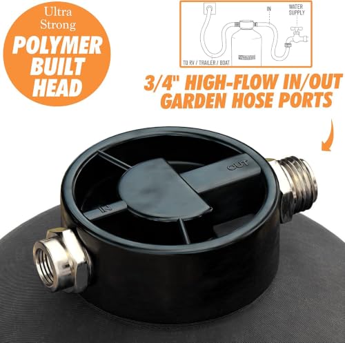 Image of Filterelated RV Water Softener, 20000 Grain Portable, 3 /4 Brass Fitting