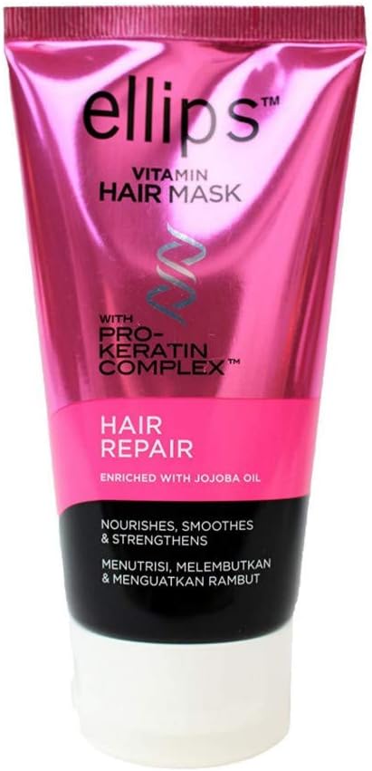 ellips エリップス ビタミン ヘアマスク (ピンク）ヘアリペア プロケラチンコンプレックスヘアートリートメント 120g [並行輸入品]