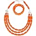 Thkmeet Fashion Handmade Bead Multilayer Statement Necklace Bracelet Earrings Jewelry Set