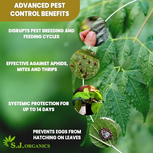 Image of SJ Organics Cold Pressed Neem Oil (900ml) Concentrate for Insects Spray in Plants & Garden | Removes Aphids Fungus Thriphs