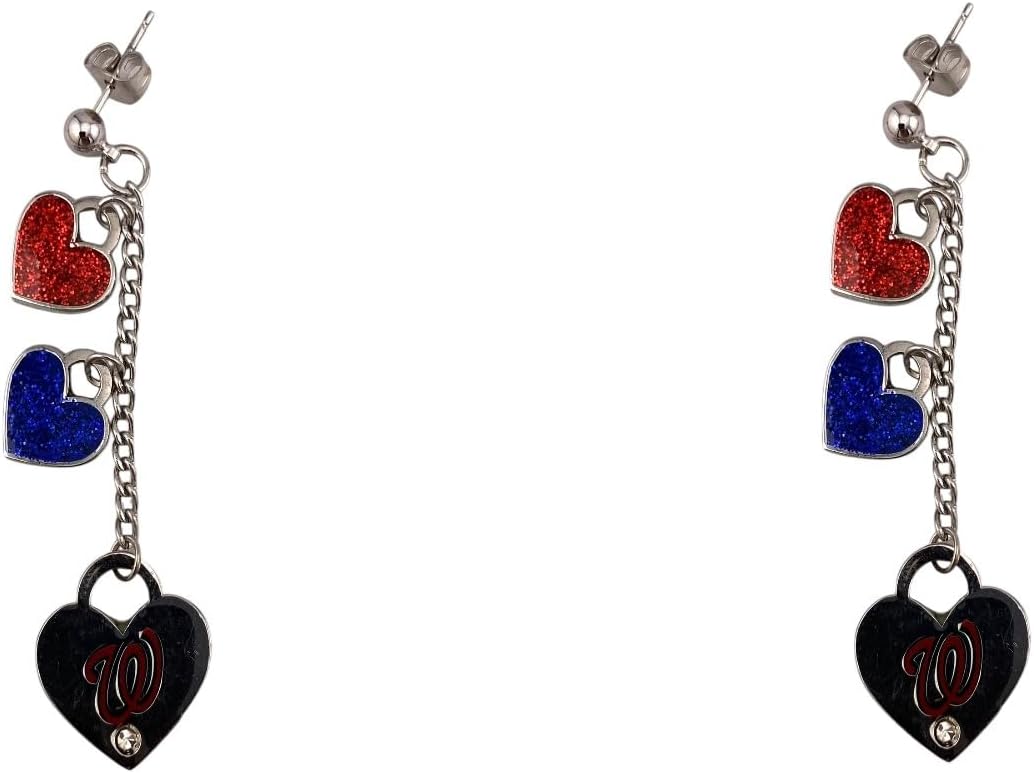Pro Specialties Group MLB Earrings, Team Colors, One Size, Small