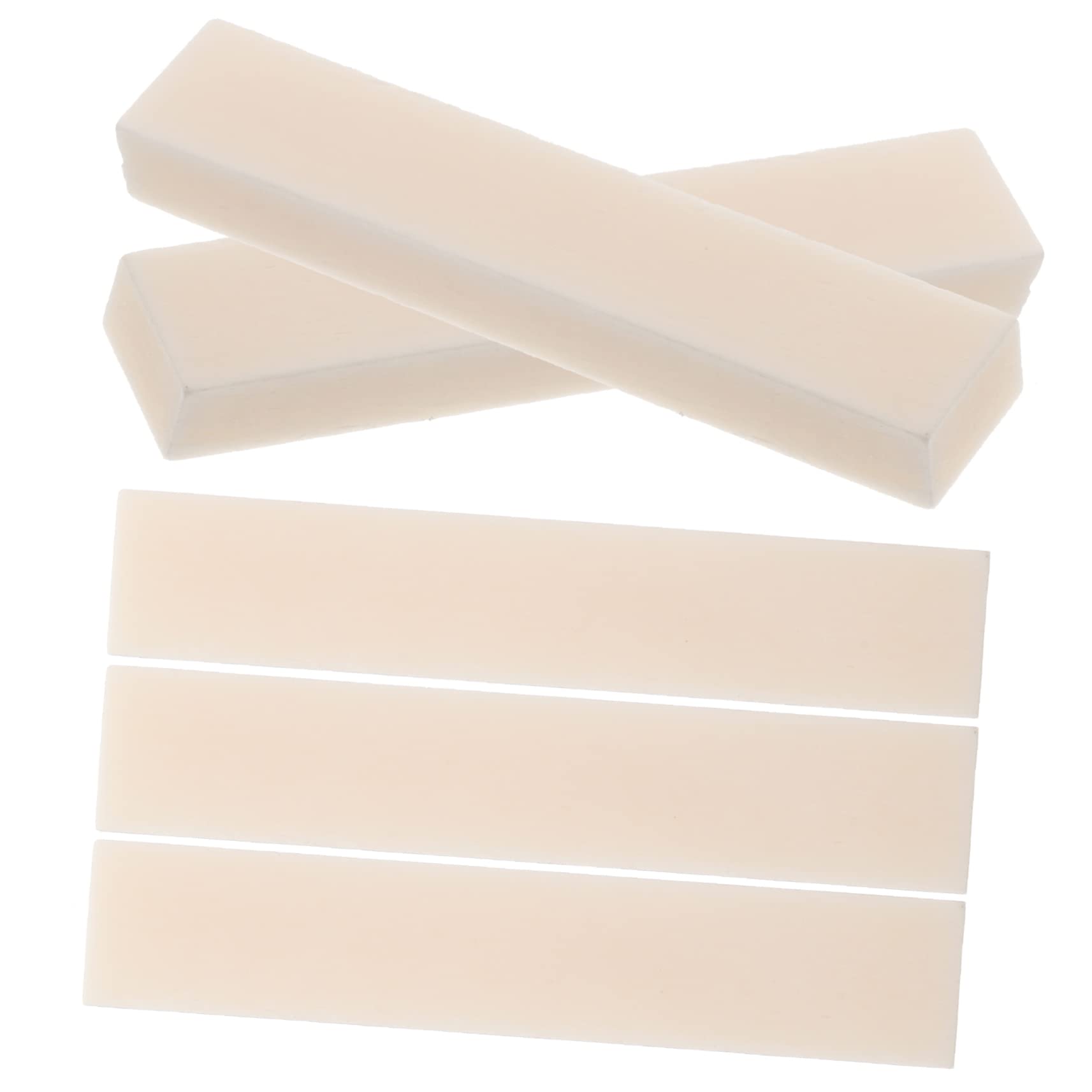 HEMOTON Acoustic Bass Bridge Saddle 5pcs Guitar String Nuts Ox Bone Guitar Bridge Saddles Supplies Tone Upgrade