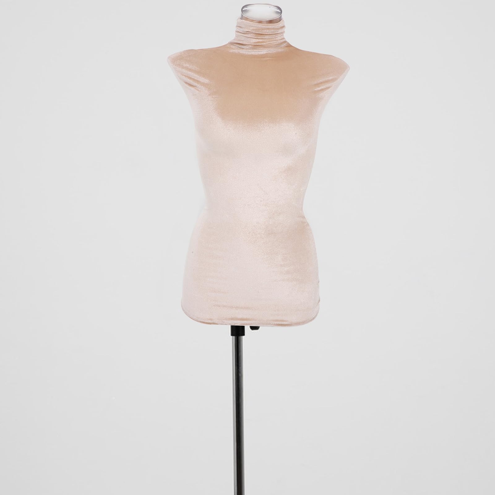 GANAZONO Housse en Velours Rose pour Mannequin de Couture Femme, Réutilisable et Remplaçable, Accessoire Délicat pour Couverture de Modèle Demi-Corps