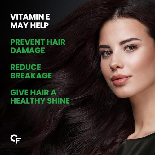 Image of Carbamide Forte 400mg Vitamin E Capsules for Face and Hair | 100% Natural Vitamin E Supplement with Vitamin E Oil | Paraben Free - 120 Capsules