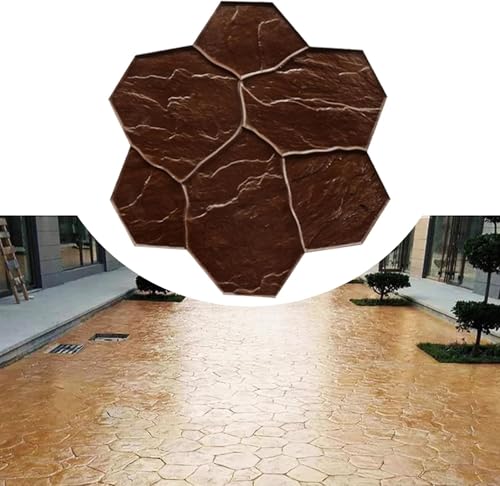 Sello de hormigón de resina poliuretano flexible textura roca