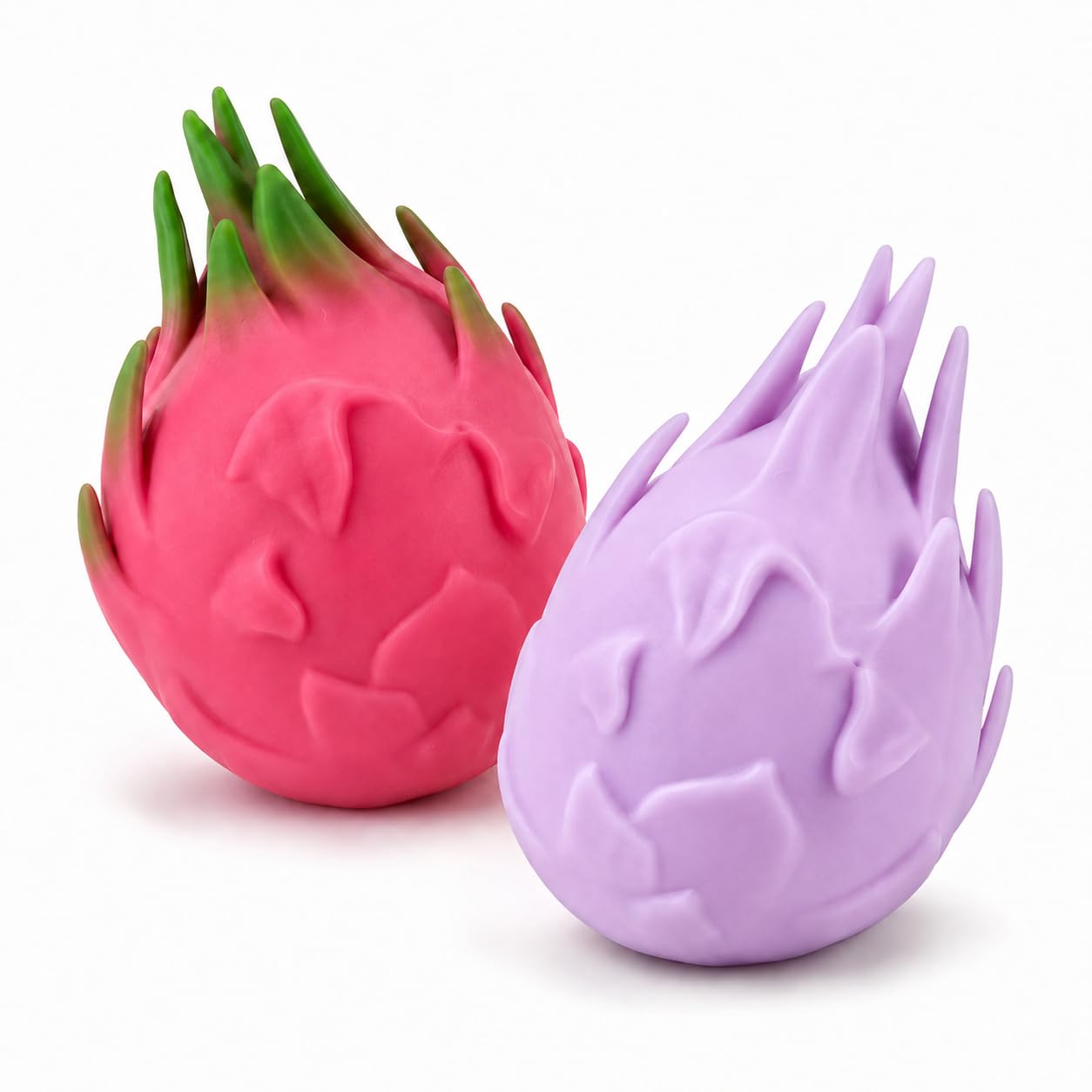 2Pcs Dragon Fruit Squishy, Colour Changing Soft Sensory for Desk and Study Quiet Moments, Portable Two Pack, Great for Home, Office and Travel