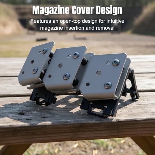 IPSC Triple Competition Mag Pouch, Open Class Movement Used for 9mm Pistol Magazine(Brown) - 2