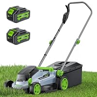 ETOOLAB 40V Cordless Lawnmower, 34cm Cut, Brushless, For Medium Gardens