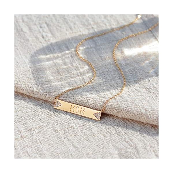 MEVECCO-Gold-Dainty-Mom-Necklace14K-Gold-Plated-Cute-Tiny-Mama-Personalized-Name-Charm-Necklace-Delicate-Word-Cubic-Zirconia-Mom-Jewelry-Gift-for-Mothers-DayMothers-Birthday MEVECCO Gold Dainty Mom Bar Necklace 14K Gold Plated Simple Cute Name Plate Bar Charm Lettering Mama Necklace Delicate White Cubic Zirconia Necklace Mom Gift for Mother's Day Mother's Birthday