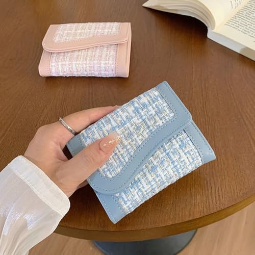 Women Wallets Solid Color Small PU wallet Portable Lightweight Money Bag Women(Pink)4