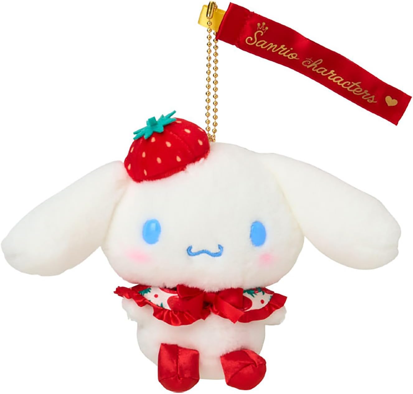 Sanrio 839001 My Melody Polyester Nylon Steel Mascot Holder (Strawberry Shimbun 50th Anniversary), Toy Strap, For Ages 6 and Up
