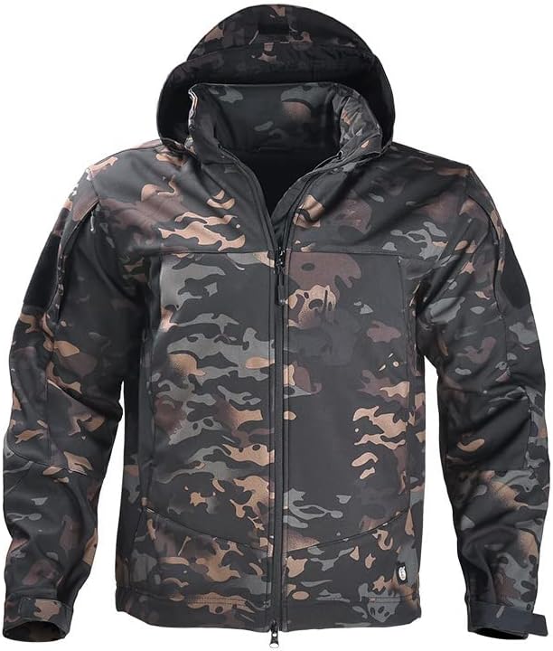 Tactical Hoody Softshell Jacket Outdoor Sports Camouflage Coat Combat Clothing BDU Airsoft Hunting Shooting Battle Dress