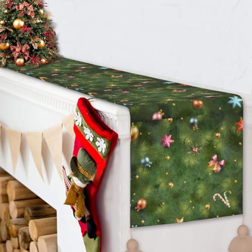 Nappe chemin de table avec pompon lavable pour protéger votre buffet - 7
