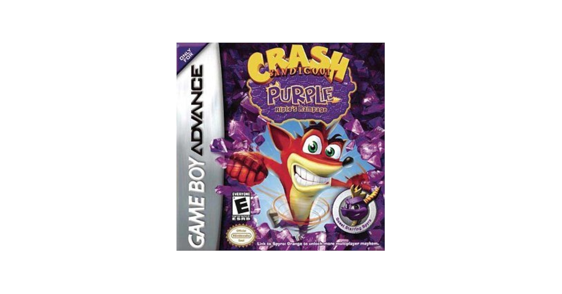 Crash Bandicoot Purple【中古美品・GBA北米版】 Crash Bandicoot Purple: Ripto's Rampage (Renewed): Game Boy
