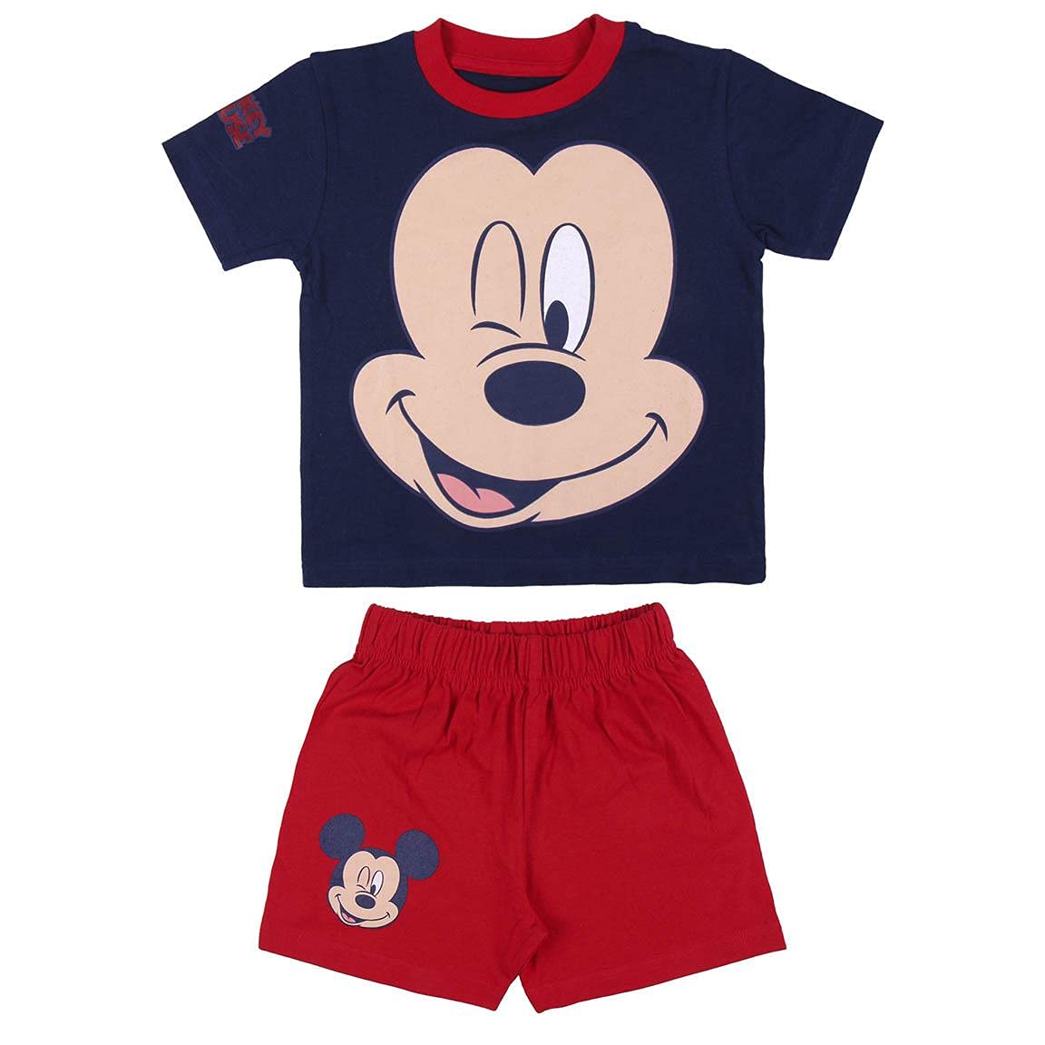 CERDÁ LIFE'S LITTLE MOMENTS Pijama Verano de Mickey Mouse de Color Azul - Licencia Oficial Disney Pijama Verano de Mickey Mouse de Color Azul - Licencia Oficial Disney Niños
