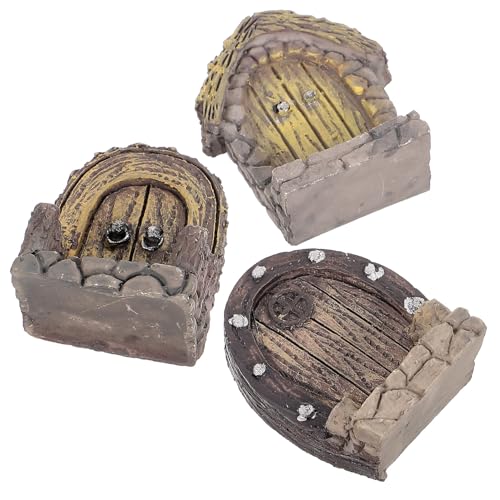 Portes de jardin féeriques CLMJHG en résine pour bonsaï et déco de plantes en pot, lot de 3 pièces