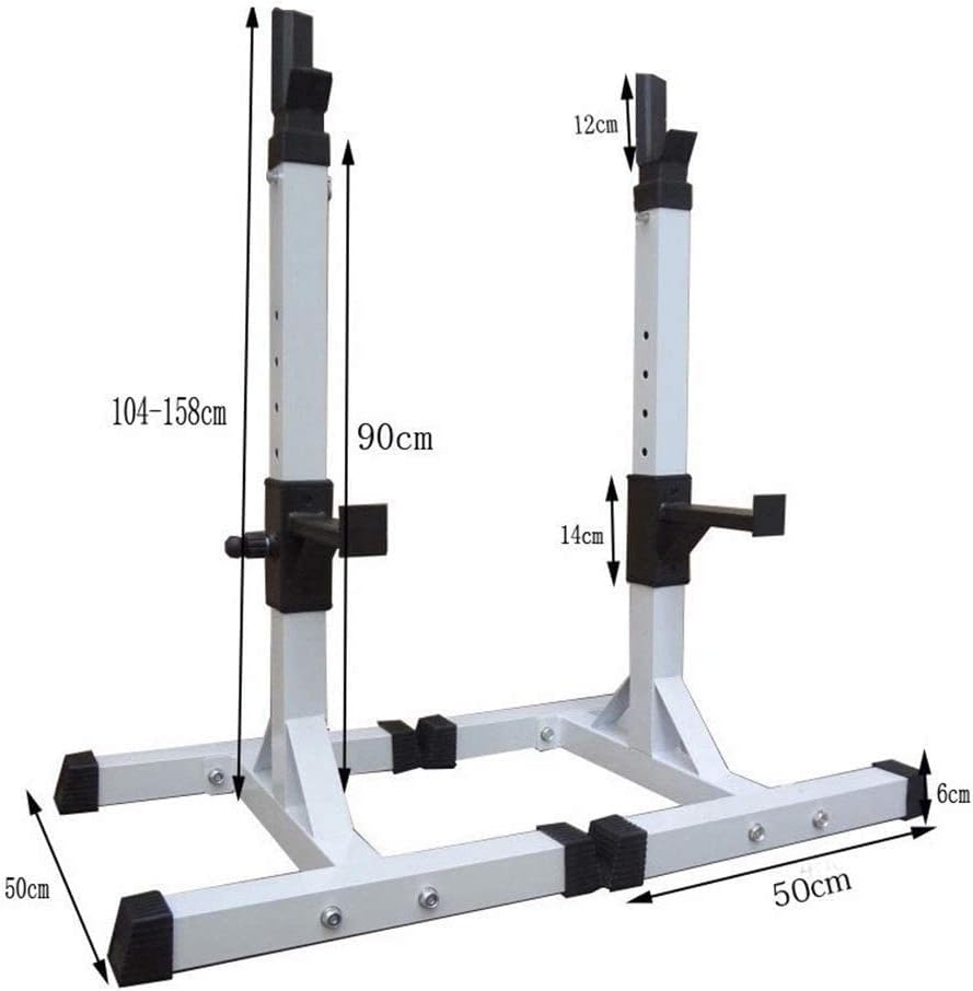 Free-Weight Racks Squat Rack Weight Adjustable Lifting Stand Barbell Home Gym Equipment Portable Fitness Training Machines-Load Capacity 200KG