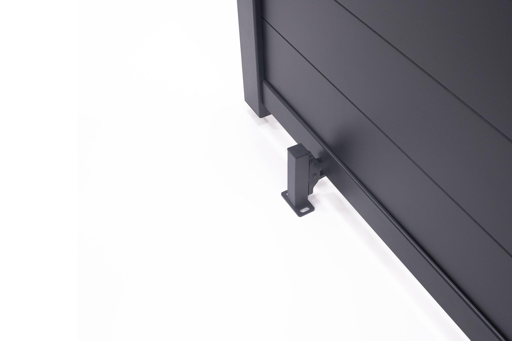 Casanoov Puerta peatonal exterior​ 1m EIGER Alt.180cm aluminio gris (Gris antracita, 100 x 140 cm)