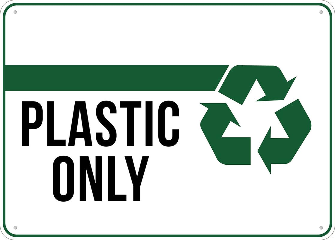 Plastic Only Aluminum Metal Sign 12"x8" Rust-Free Pre-Drilled Holes Weather Resistant For Home/Office/Business/Yard Use