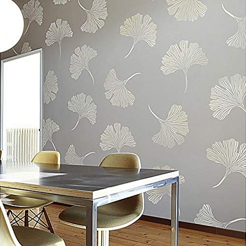 Chinese Ginkgo Wall Stencil â€“ Floral Stencils for Walls â€“ Flower Stencil Designs â€“ Reusable Stencil for Painting Walls and Floors â€“ Try Stencil Instead of Wallpaper and Save Lots on Room Makeover