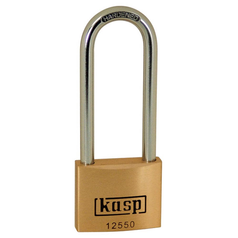 Kasp Gold 125 Premium Brass Padlock - 50X80 Millimeters - Long Shackle