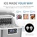 Newair Countertop Clear Ice Maker, 45lbs/Day Ice Cube Machine, Self-Cleaning Function and Custom Ice Thickness, Portable Ice Maker, 24H Timer, Ideal for Home Office and Outdoor Bar, Stainless Steel
