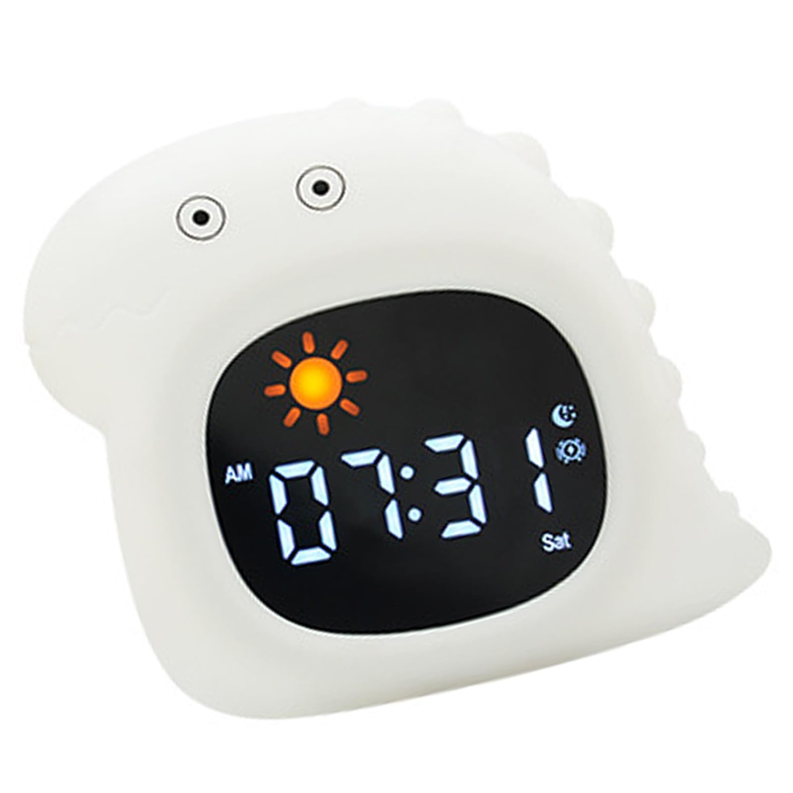 Jazuaiao Alarm Clock with Soothing Light and Multiple Ringtones Friendly Silicone Soft Touching for a Warm Morning Routine Kids Alarm Clock