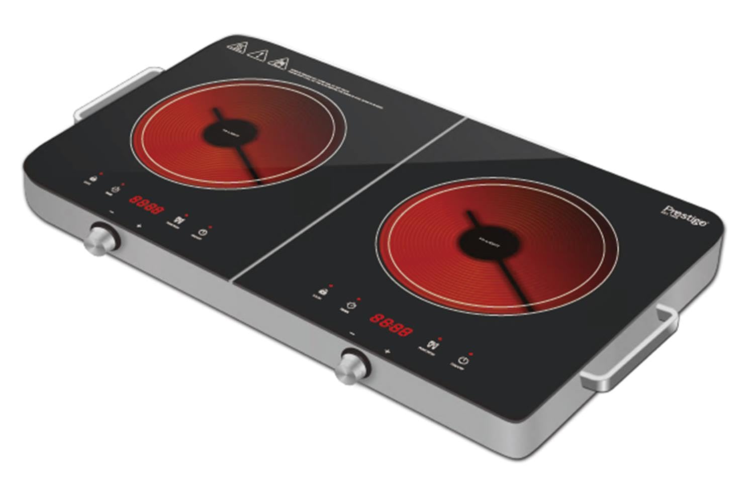 Prestige Double Infrared Cooker 2800W | Touch and Knob control Induction Cooker with Over Heat Protection | Induction cooker 2 burner PR81536
