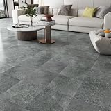 Decotalk Wykładzina podłogowa z PCW, samoprzylepna podłoga winylowa, wygląd betonu, 30 x 30 cm, 15 sztuk podłóg z PCW, antypoślizgowa naklejka na płytki, samoprzylepne płytki podłogowe do łazienki